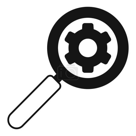 Search gear cog icon simple vector. Sim battery. Source random access