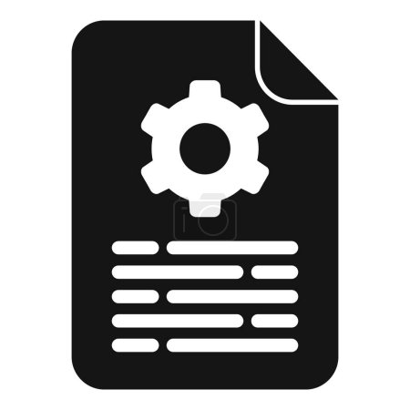 Paper gear cooperation icon simple vector. Machine tech cog. Module power