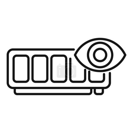 Memory module tech icon outline vector. Mobile system. Dual memory