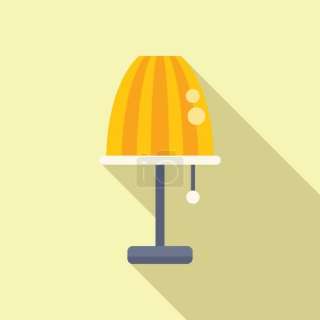 Illustration for Torcher icon flat vector. Light lamp apartment. Furniture home energy - Royalty Free Image