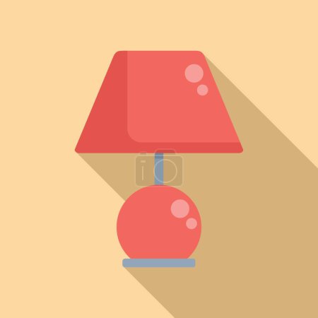 Illustration for Apartment torcher icon flat vector. Fixture floor. Company relax energy - Royalty Free Image
