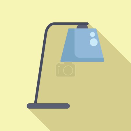 Illustration for Floor lamp icon flat vector. Decor relax led. Modern house furniture - Royalty Free Image
