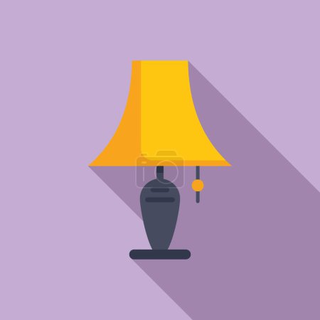 Illustration for Interior torcher icon flat vector. Lamp led light. Furniture house decor - Royalty Free Image