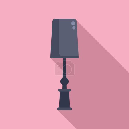 Illustration for Table torcher icon flat vector. Decor business house. Tall lounge electric - Royalty Free Image