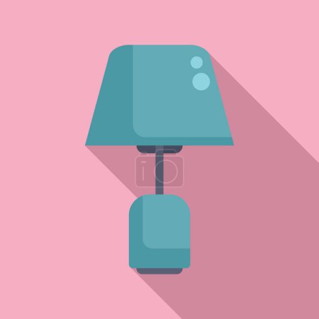 Illustration for Furniture decor lamp icon flat vector. Room torcher. Company decor relax - Royalty Free Image