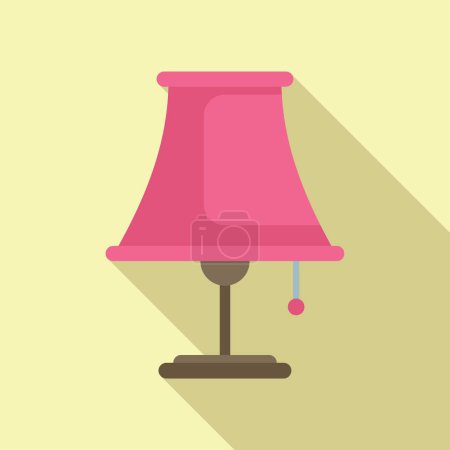 Illustration for Energy tall lamp icon flat vector. Illuminate led. Business furniture energy - Royalty Free Image