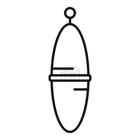 Bobber bait icon outline vector. Season day activity. Camping sport holiday