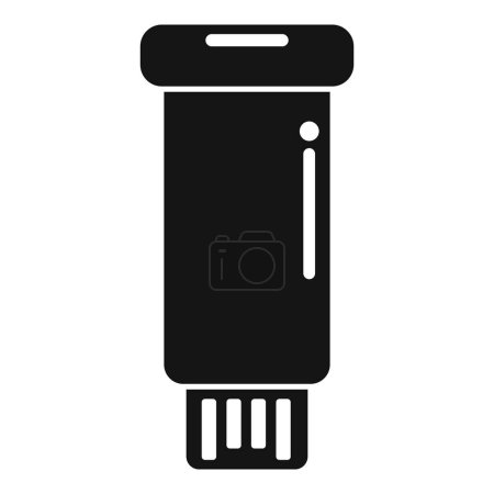 Usb flash memory icon simple vector. Machine micro size. Database server