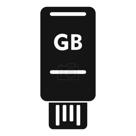 Vitesse icône de disque USB vecteur simple. Disque solide. Serveur de base de données mégaoctet