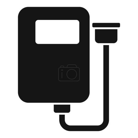 Stockage de masse tb icône vecteur simple. Concentrez le plastique. SSD flash appareil sd