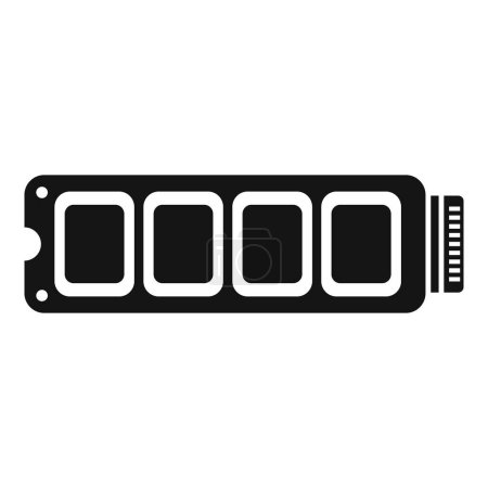 Schnelle SSD-Speicherkarte Symbol einfacher Vektor. Archiv usb. Staatliche Festplatte