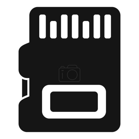 Micro icône de stockage sd vecteur simple. Stockage numérique. Obturateur état solide ssd
