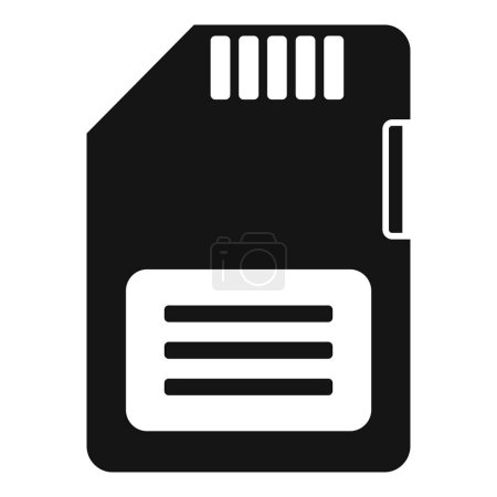 SD-Speicherchip-Symbol einfacher Vektor. Archivdatenbank. Produkt Maschinenscheibe
