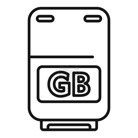 SSD gb solid shutter icon outline Vektor. Maschinenserver. Gerätescheibe