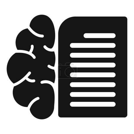Brain solution plan icon simple vector. Evidence process reason. Doubt cognition