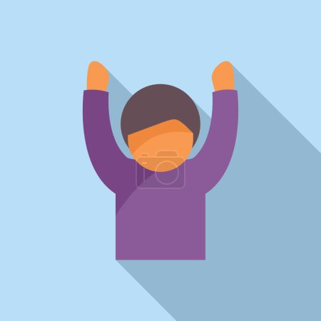 Person work exercise icon flat vector. Health mental busy. Handle work tension