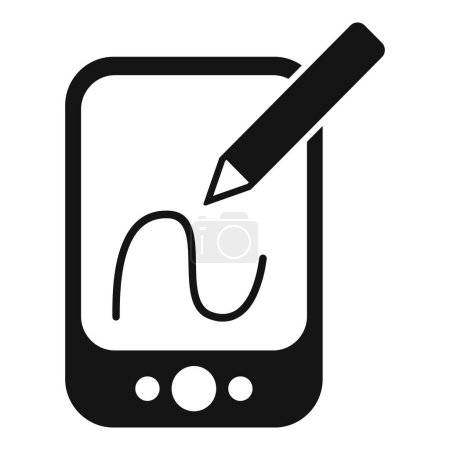 Ilustración de Tableta escribir notas icono vector simple. Habilidades de afrontamiento. Información de ayuda del trabajador - Imagen libre de derechos