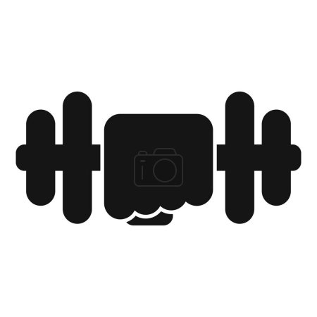 Hard work dumbbell icon simple vector. Coping skills stress. Help therapy