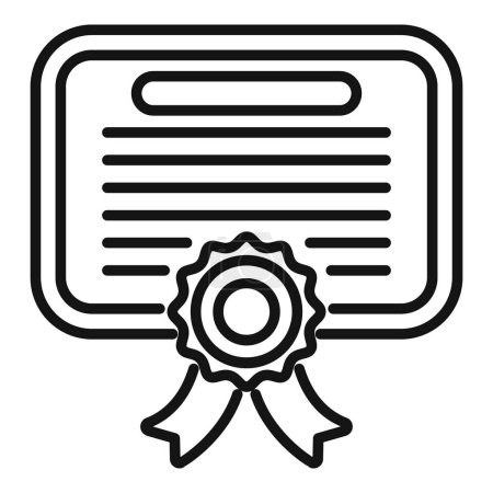 Coping skills diploma icon outline vector. Health mental reduce. Support talking