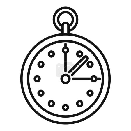 Chronomètre travail compétence icône contour vecteur. Compétences d'adaptation. Interaction d'apprentissage
