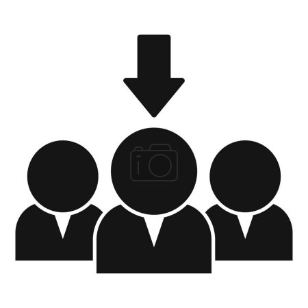 Illustration for Vacancy choose group icon simple vector. Portfolio candidate. Find staff - Royalty Free Image