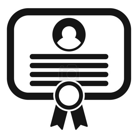 Candidate certificate diploma icon simple vector. Best career. Resume recruitment