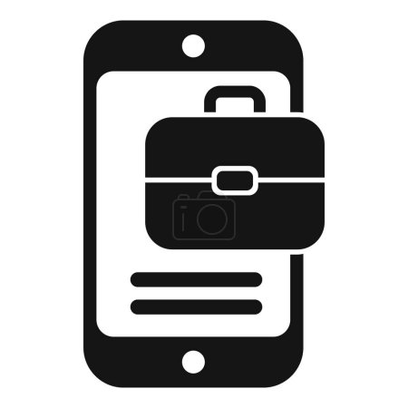 Poste vacant icône smartphone en ligne vecteur simple. Ouverture humaine. Reprendre le demandeur