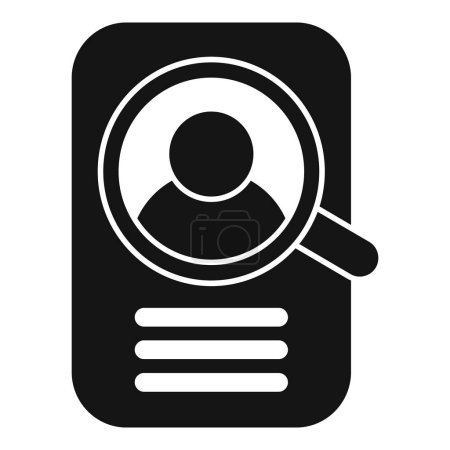 Search online candidate icon simple vector. Find person. Solitary career applicant