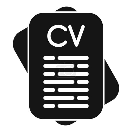 Illustration for Cv paper candidate icon simple vector. Human best. Top expert staff vocation - Royalty Free Image