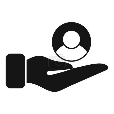 Care hand candidate icon simple vector. Resume people. Expert opening career