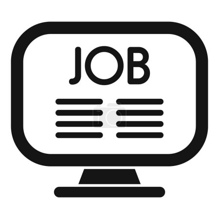 Job Online-Suche Symbol einfacher Vektor. Top-Experten eröffnen. Rekrutierung von Entwicklungskräften