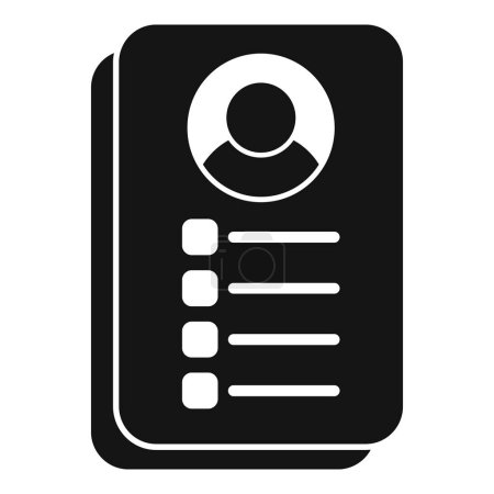 Illustration for Paper locate candidate icon simple vector. Opening business career. Workforce locate - Royalty Free Image