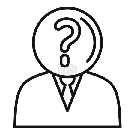 Illustration for Find new vacancy job icon outline vector. Human expert. Candidate applicant - Royalty Free Image