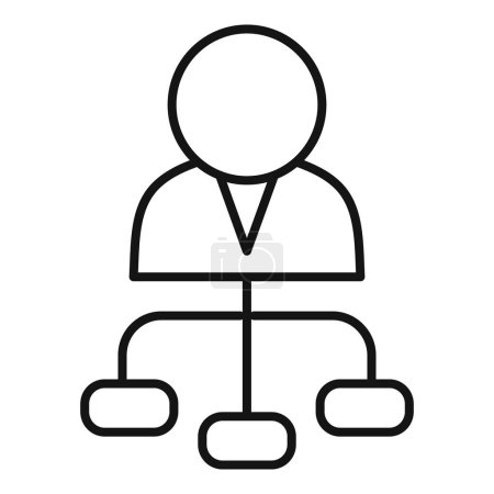 Staff scheme vacancy icon outline vector. Professional employee. Advancement solitary