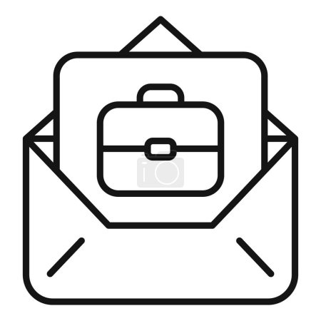 Mail info vacancy icon outline vector. Promotion best. People resume applicant
