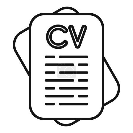 Illustration for Cv paper candidate icon outline vector. Human best. Top expert staff vocation - Royalty Free Image