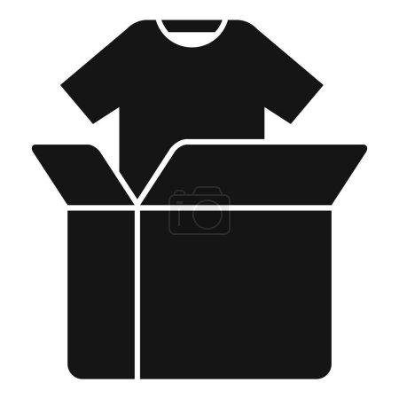 Illustration for Donate cloth box icon simple vector. Contribute gift. Home social support - Royalty Free Image