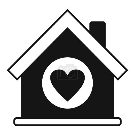 Compartir cuidado en el hogar icono de amor vector simple. Da apoyo amoroso. Proyecto de pago