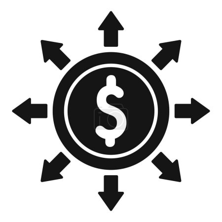 Geldfinanzierungs-Unterstützung Symbol einfacher Vektor. Helfen Sie Profit-Team. Spendenaktion
