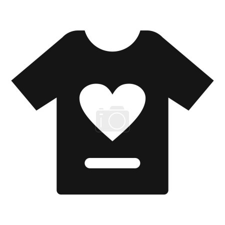 Illustration for Support donation tshirt icon simple vector. People contribute help. Team style share - Royalty Free Image