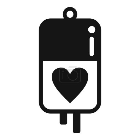 Illustration for Donation blood package icon simple vector. Finance share. Profit header page - Royalty Free Image