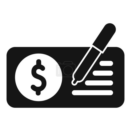 Illustration for Writing profit bill icon simple vector. Business fundraising. Social love support - Royalty Free Image