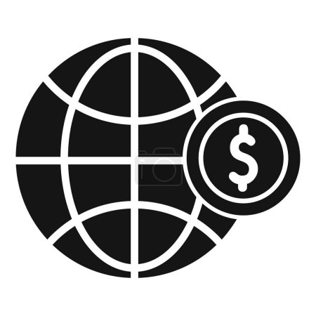 Illustration for Global donation support icon simple vector. Hope social care. Project business team - Royalty Free Image