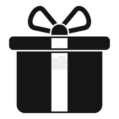 Illustration for Donation gift box icon simple vector. Investment support aid. Payment project - Royalty Free Image