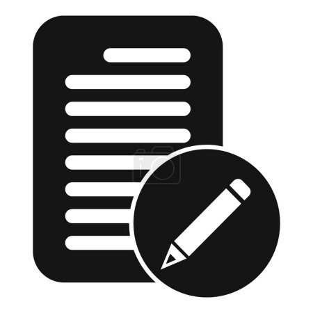 Documento de registro icono vector simple. Firma un nuevo miembro. Código de formulario editable
