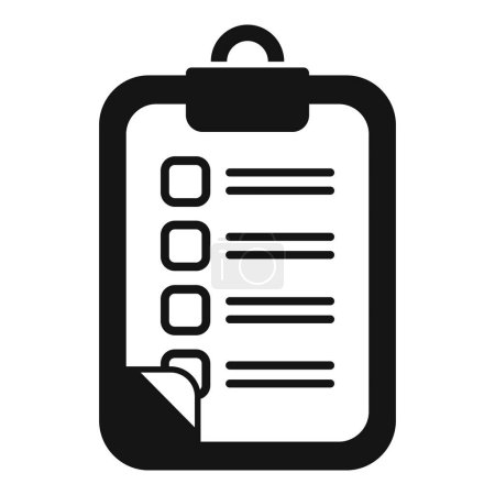Ilustración de Portapapeles formulario de datos icono simple vector. Registro del formulario de cuenta. Identificación del factor informático - Imagen libre de derechos