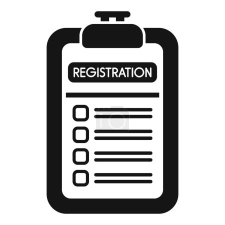 Formulario de registro icono del portapapeles vector simple. Cuenta crear membresía. Nuevo perfil verificar