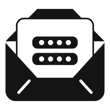 Ilustración de Nuevo signo de correo en el icono simple vector. Formulario numérico. Factor de voto digital - Imagen libre de derechos