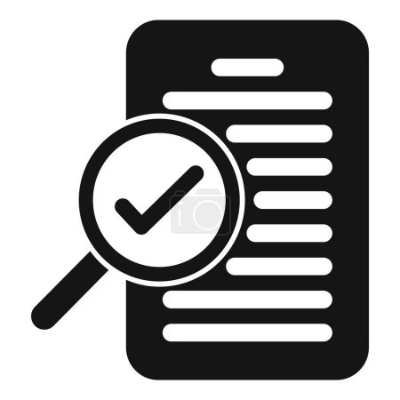 Search online document icon simple vector. Two vote design. Step data code