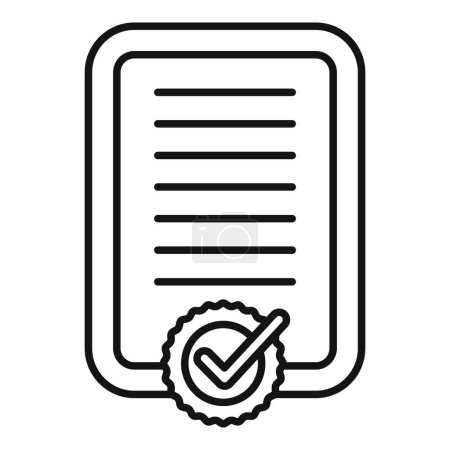 Approved list registration icon outline vector. Business digital bank. Factor two vote